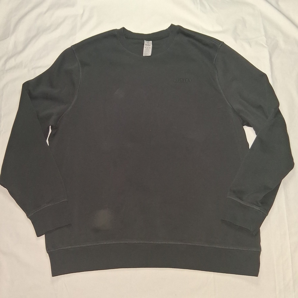 Hurley Crew‎ Neck Sweatshirt Pullover Long Sleeve Casual Army Green XL